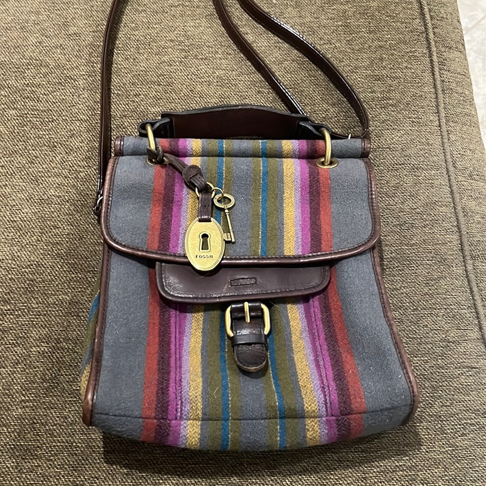 Fossil Long Live Vintage Wool Crossbody - image 1